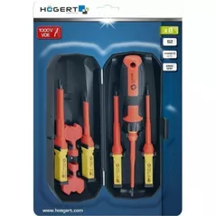 Set de unelte de mână Hoegert Set surubelnite izolate 1000 V, Otel S2 (8buc) HT1S998