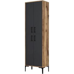 Dulap penal Trendy Berlin A-Nuc, Antracit 60x200x35cm, multifunctionala (GTR006632)