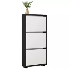 Raft pentru încălțăminte Mobildor-Lux Leo Slim 60x16x125H cm Anthracite/White