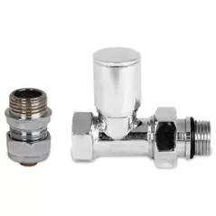 Supapă de închidere Radiva 01052K1 Robinet calorifer drept Tur PEX D1/2" FEx16 (demontabil) crom