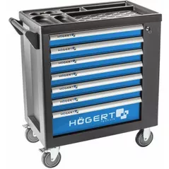 Система хранения инструментов Hoegert HT7G049 Тележка инструментальная 7 ящиков с боковым отделением (790x790x490 мм)