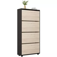 Полка для обуви Mobildor-Lux Leo 80x27x164H cm Anthracite/Sonoma
