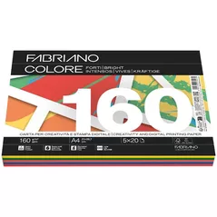 Бумага офисная Fabriano 19100813 Hartie Colore А4, 160g/m2, 100foi mixt intensiv