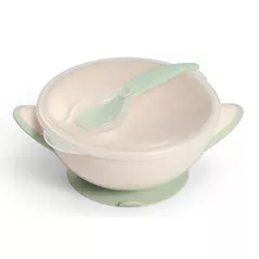 Seturi pentru hrănire bebelușilor BabyOno 1063/07 Farfurie cu lingura menta