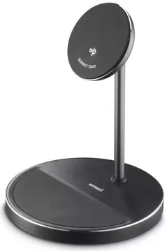 Încărcător wireless Hama 201738 Qi2 Wireless Charger, Inductive Fast Charging, 2in1 Charging Station, 15 W