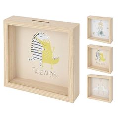 Декор Promstore 55179 Pusculita din lemn cu geam 20x20x5cm, lemn