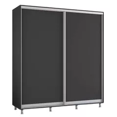 Dulap Mobildor-Lux Aron-P uși glisante din PAL (190x60x230H cm) Anthracite