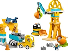 Set de construcție Lego 10476 Construction Site and Vehicles 3in1