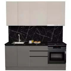 Mobilă pentru bucatarie ArtFlame GOLA Cream/Stone Grey (2 m.l.)