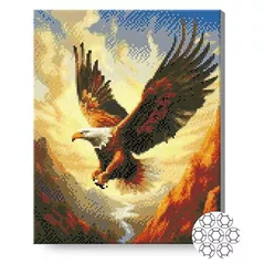 Картина по номерам Art Gallery GA87227 Mozaic cu diamante 40x50cm Vulturul cu cap alb