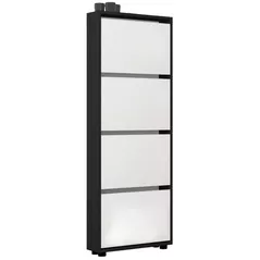Полка для обуви Mobildor-Lux Leo Slim 50x16x164H cm Anthracite/White