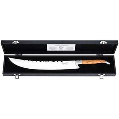 Set cuțite Laguiole Luxury Line Champagne Sabrage Olive in cutie lemn