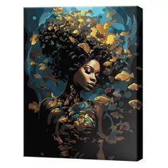 Картина по номерам BrushMe BSB0007 Pictura pe numere 40x50cm Black Eco Nimfa de mare