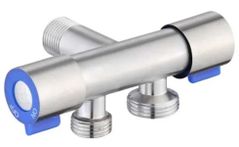 Запорная арматура Hydro S 0400351 sub lavoar, dublu 1/2"x1/2"x3/4" INOX, 122