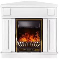 Șemineu electric ArtFlame Marina de colt & Meridian, 1000x1000x500 mm, Alb