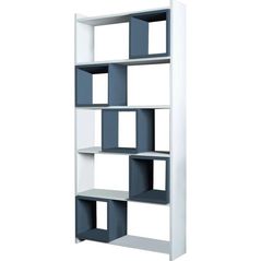 Raft de birou Trendy Cutie, alb, albastru 80x170x22cm, raft de carti