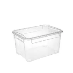 Короб для хранения Бытпласт 46794 с крышкой Econova Cristal 16l, 38.9x27.5x21.5cm