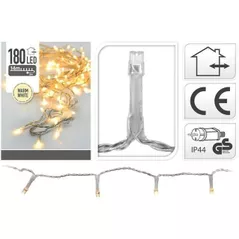 Ghirlandă Promstore 29745 Огни новогодние Нить 180LED т-белый, 13.5m прозр кабель