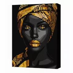 Tablou pe numere Ideyka KHO8497 30x40cm Eco, Rafinament auriu cu vopsele metalic extra