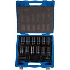 Set de tubulare, bite, duze King Tony 6414MP set de chei tubulare de impact de 3/4", adânci, 6 fațete. 19-41 mm, 14 buc.