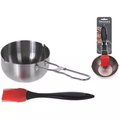 Посуда прочая Promstore 46646 Набор для соуса Vaggan 2 шт (ковш D11, H6cm + кисть 21cm)