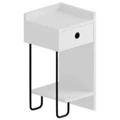 Noptieră Trendy Sirius Dreapta, Alb, 32x61x30cm (GTR001514)