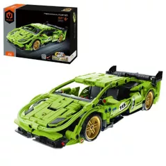 Конструктор iM.Master 5810 Supercar verde, Mechanical Master, cu inerție, 457pcs