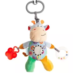 Jucărie cu pandantiv BabyJem 882 Vacuta Gri (cu vibratii)
