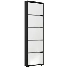 Полка для обуви Mobildor-Lux Leo Slim 90x16x203H cm Anthracite/White
