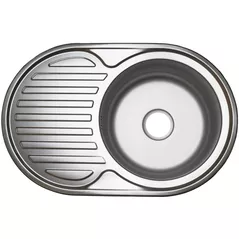 Chiuvetă bucătărie Rubano 27381 incastrabila 770x500x180mm (dreapta), inox, periat-0,8mm
