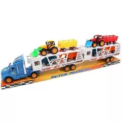 Mașină Richi 54267 trailer in set cu 3 masinute