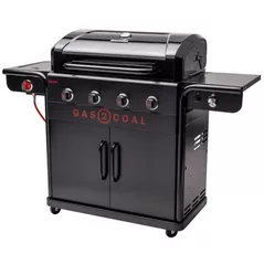 Мангал Char-Broil Gratar pe gaz&carbuni Gas2Coal 4 Burner Hybrid Special Edition 440 + Tava tigaie (140995)