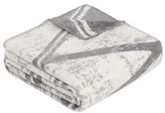 Textile de casă Ibena 2932/800 Jacquard Decke Kanata Grey/white