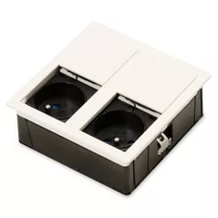 Розетка электрическая ASA Plastici 060.15F.00008 Versahit dual 2 sockets F Matt White