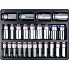 Set de tubulare, bite, duze King Tony 9-4235MR Set chei tubulare de 1/2", adânci, 12°, 8-36mm, 25 buc.