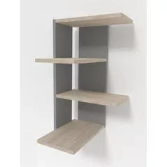 Полка декоративная Smartex (13704) RD9 Grafit+Stejar Deschis