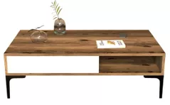 Журнальный столик Trendy Istanbul, Nuc, Alb 105x32x60cm