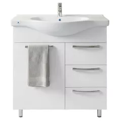 Шкаф под умывальник Mashtab 11338 Agat cu 3 sertare 75cm Alb