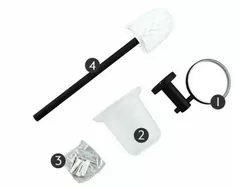 Perie WC Frap F30210 INOX NEGRU