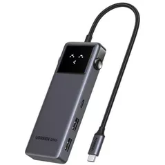 Переходник для IT Ugreen 75179 HUB 7in1 Type-C to 1×HDMI 4K@60Hz + 2*USB-A 3.0 + 1*USB-C 3.0 + SD/TF + PD, CM889, Gray