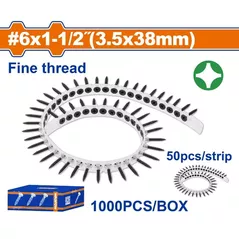 Set de unelte de mână Wadfow WXS2514C Set suruburi 3.5x38mm pe banda pentru metal (1000buc)