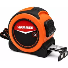 Bandă de măsurare Hammer 00700-822507 7.5m x 25mm corp cauciuc cu 3 fixaţii