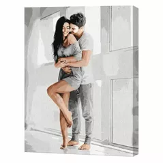 Tablou pe numere Ideyka KHO8515 40x50cm Eco, Imbratisari senzuale