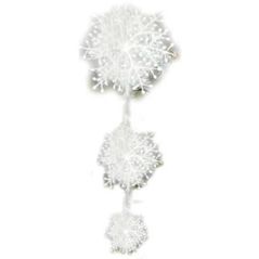 Decor de Crăciun și Anul Nou Promstore 01509 Набор снежинок на нитке 3шт