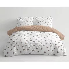 Textile de casă Relaxe Home 023438 Lenjerie de pat Soft Dreams (200x220 Euro) Triang Latte