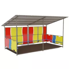 Детская площадка PlayPark 4611 Павильон ПЛ-411 (с полом и скамейками)