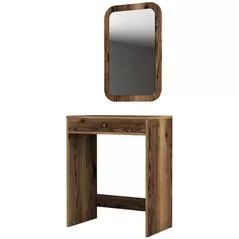 Măsuţa de toaletă Trendy Oglinda Lizbon Nuc (masa de machiaj) (GTR001452)