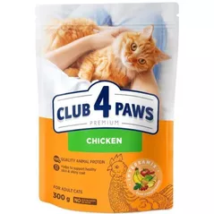 Hrană pentru animale de companie CLUB 4 PAWS 24230947 Hrană uscată Premium, pentru pisici adulte, pui, 15x300 g