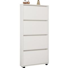 Полка для обуви Mobildor-Lux Leo Slim 100x16x164H cm White