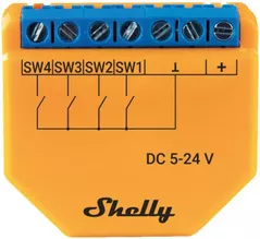 Întrerupător electric Shelly Plus i4 DC (3800235265543)